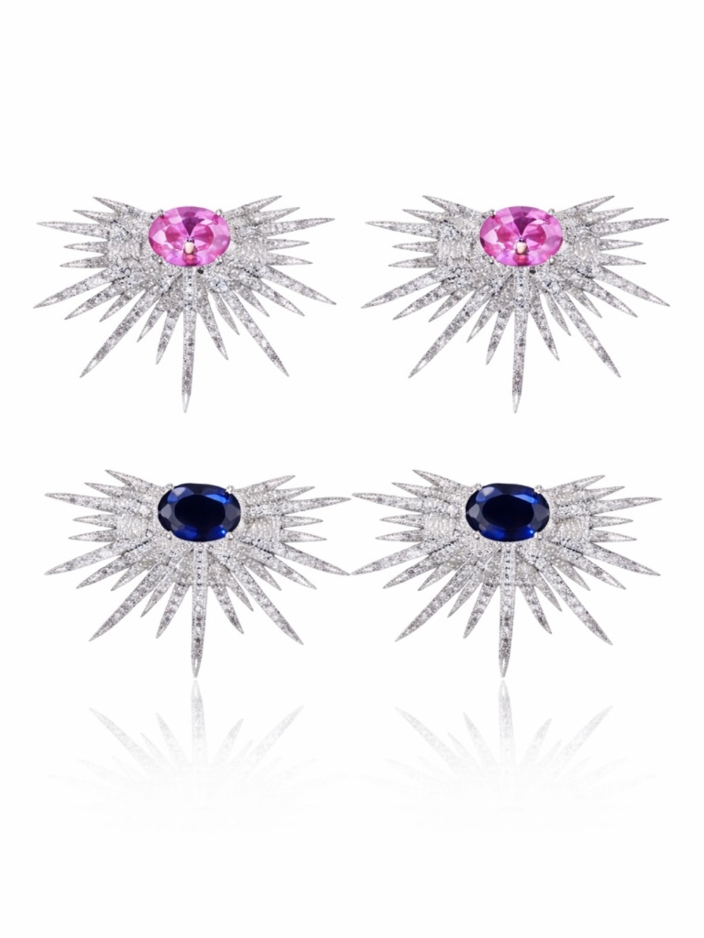 The Kamaly Starburst Zircon Earrings - Picture 1 of 7